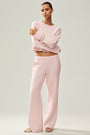 Cashmere High-Waist Northstar Straight Leg Pant - Frosted Pink