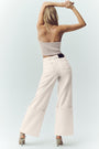 Wool Blend Nightcap Wide Leg Pant - Cafe Au Lait