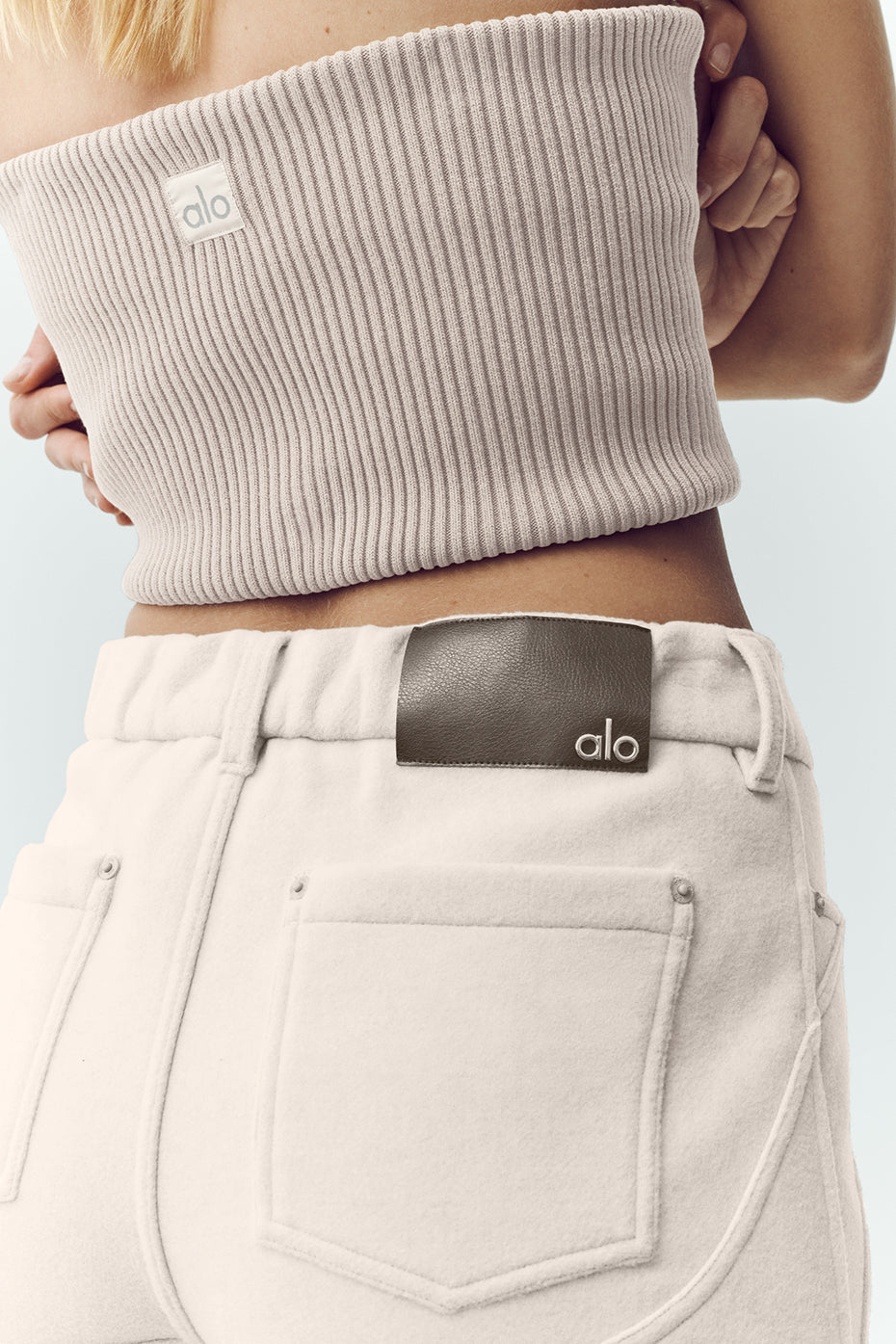 Wool Blend Nightcap Wide Leg Pant - Cafe Au Lait