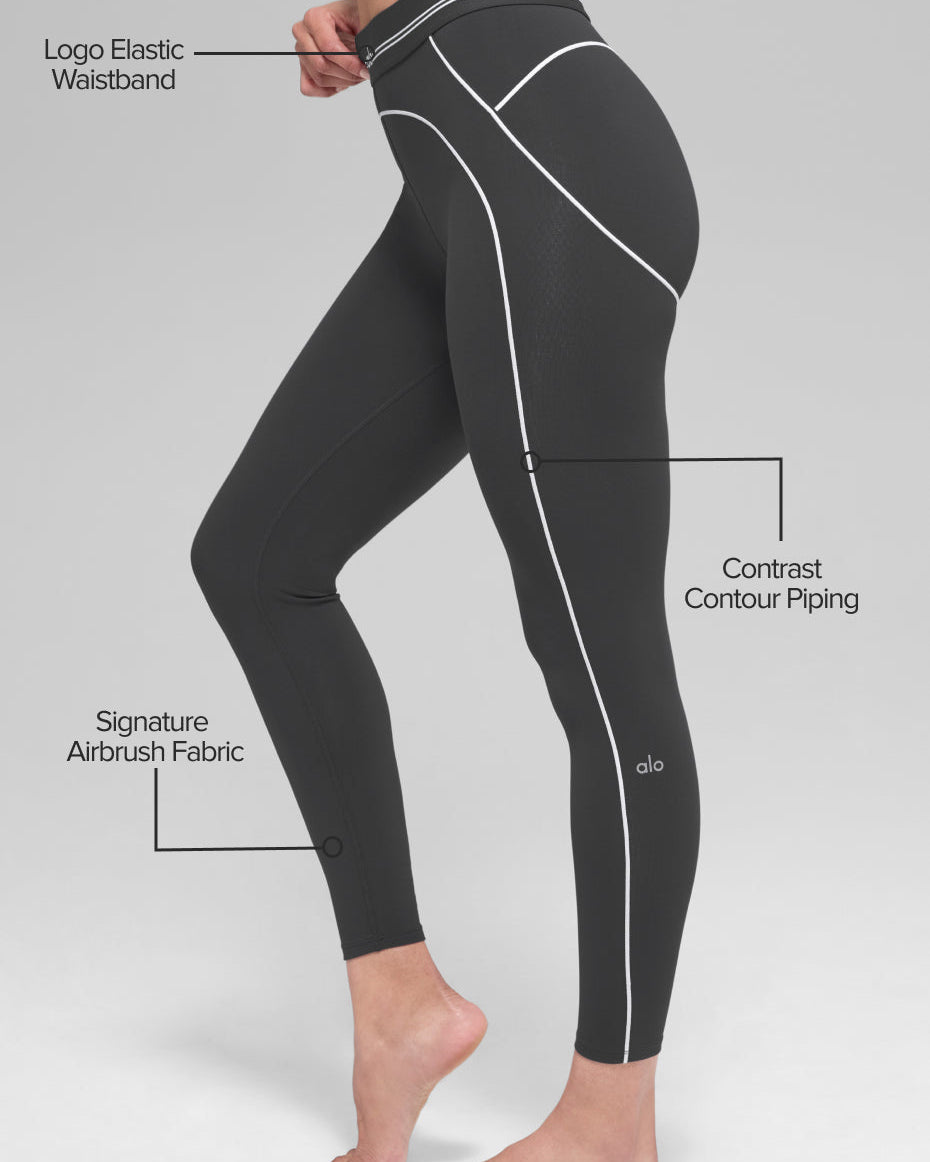 Airbrush High-Waist 7/8 Heart Throb Legging - Anthracite/White