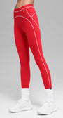 Airbrush High-Waist 7/8 Heart Throb Legging - Bright Red/White