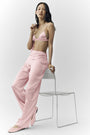 Silk Luminous Pant (Regular) - Pink Champagne