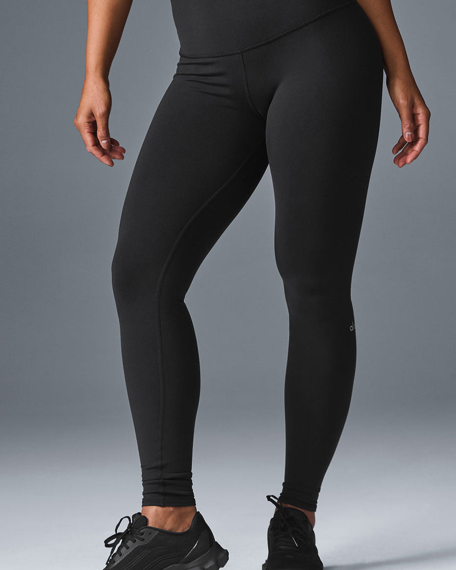 High-Waist Airbrush Legging - Black