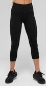High-Waist Airbrush Capri - Black