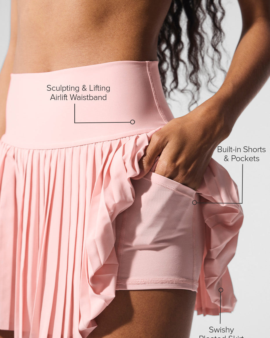 Grand Slam Tennis Skirt - Pink Quartz