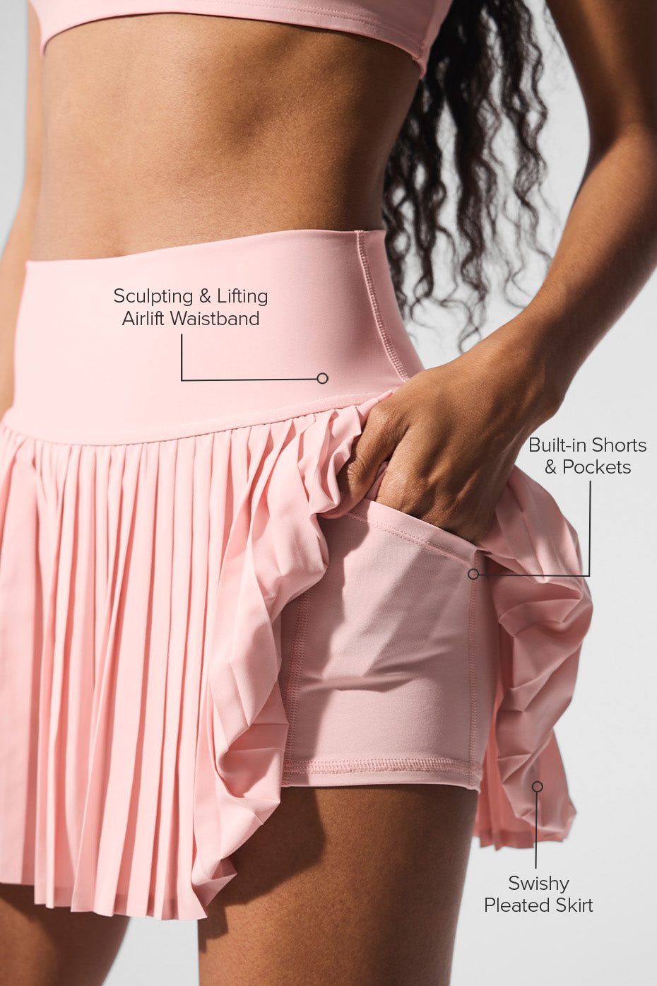 Grand Slam Tennis Skirt - Pink Quartz