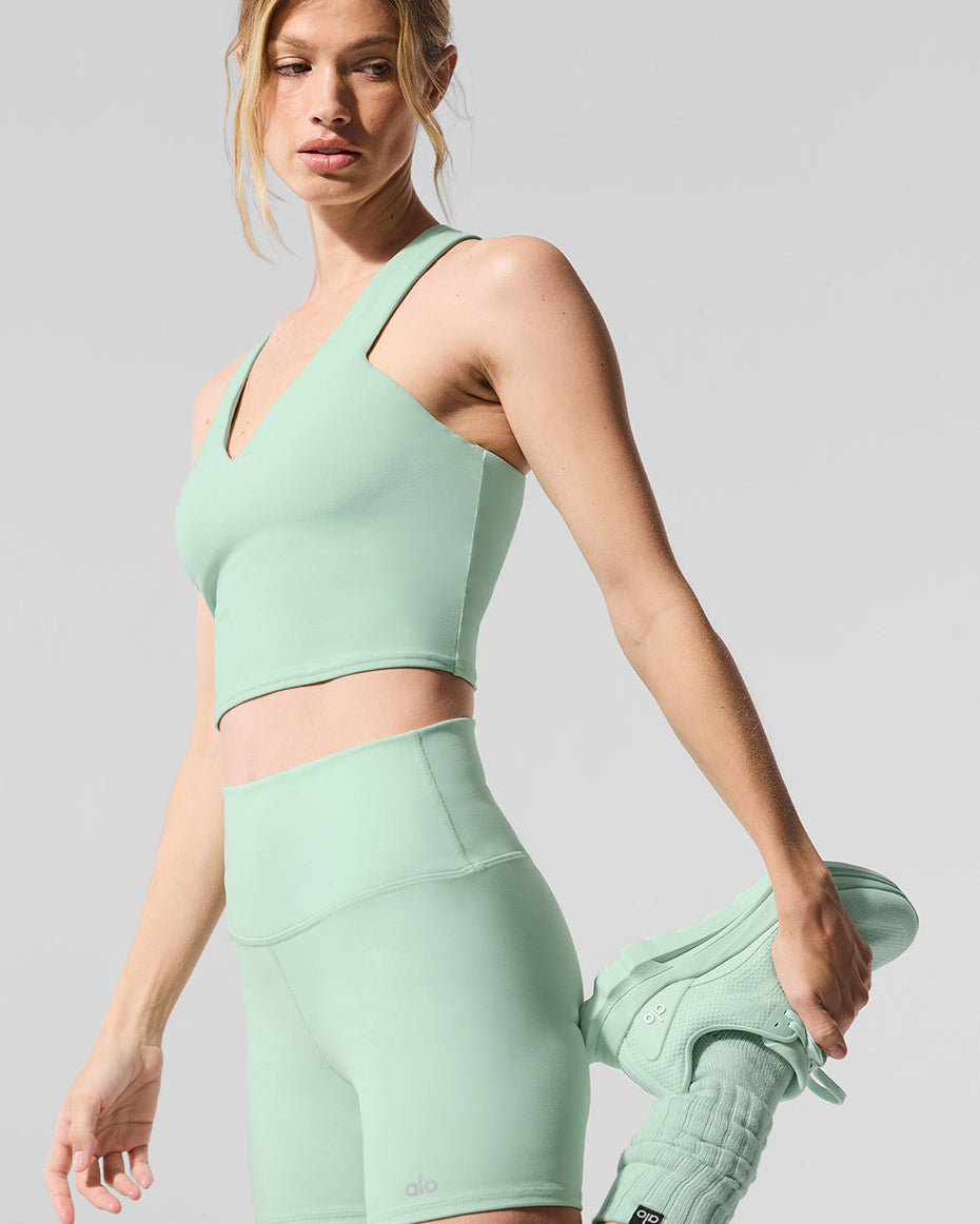 5" Airbrush High-Waist Biker Short - Spearmint