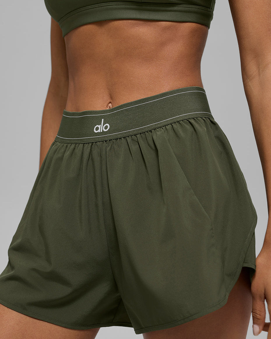 Match Point Short - Green Olive