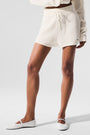 Cashmere High-Waist Plush Waffle Short - Ivory