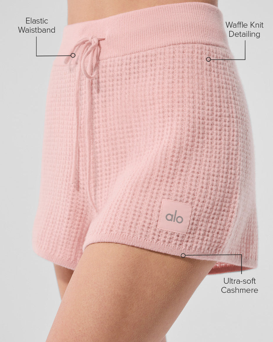 Cashmere High-Waist Plush Waffle Short - Pink Quartz