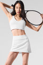 Airbrush High-Waist Good Form Tennis Skirt - White