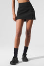 Airbrush High-Waist Good Form Tennis Skirt - Black