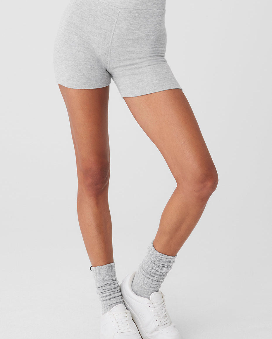 Alolux High-Waist Me Time Short - Athletic Heather Grey
