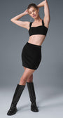 Micro Corduroy Winter Break Mini Skirt - Black