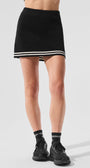 Tennis Club Sweater Knit Skirt - Black/Ivory