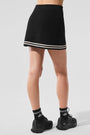 Tennis Club Sweater Knit Skirt - Black/Ivory