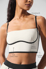 Airbrush Streamlined Bra Tank - Ivory/Black