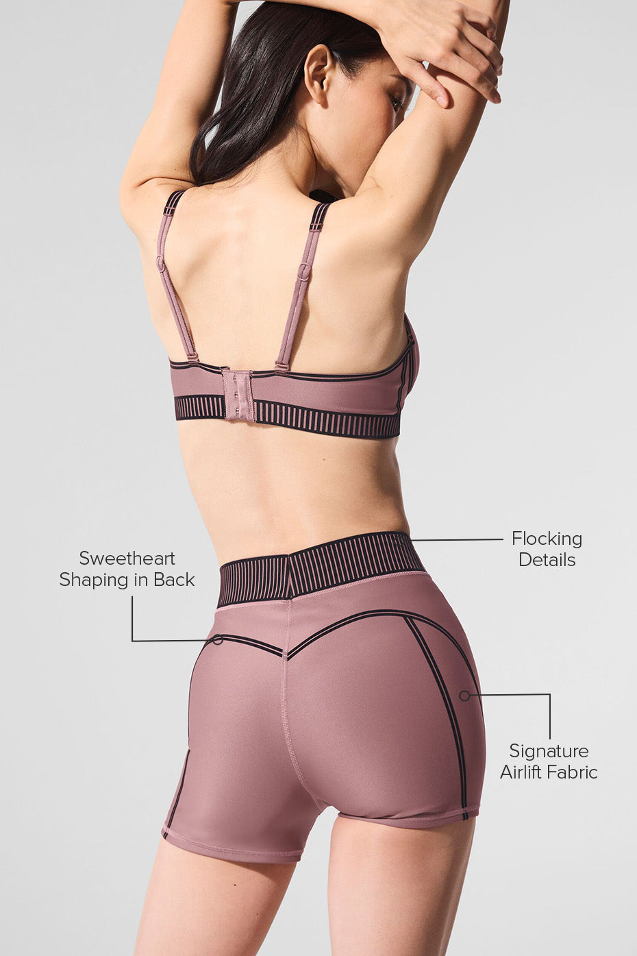 Airlift High-Waist Line Up Short - Smoky Quartz