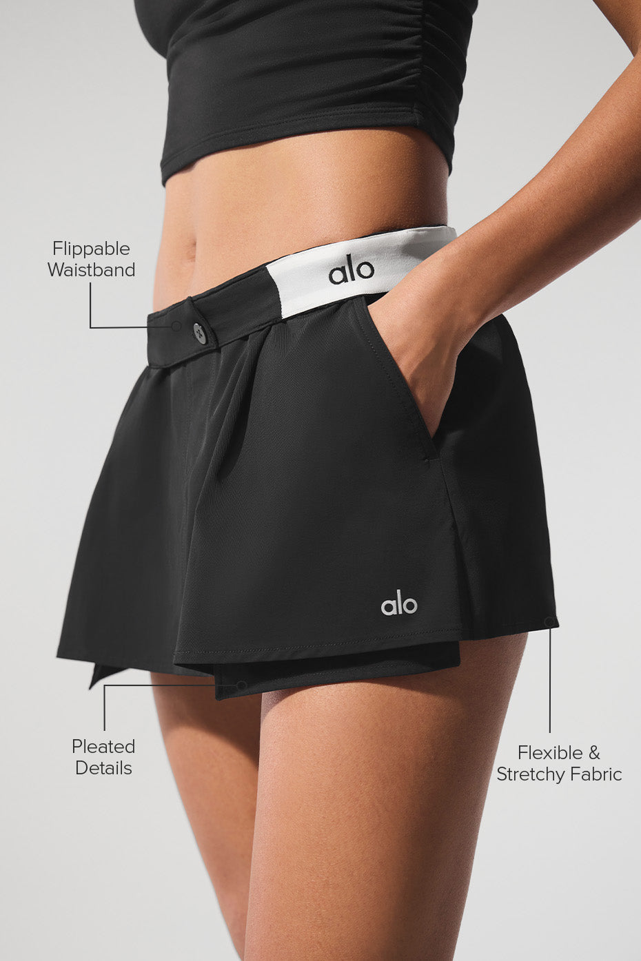 Flip It Mini Skort - Black