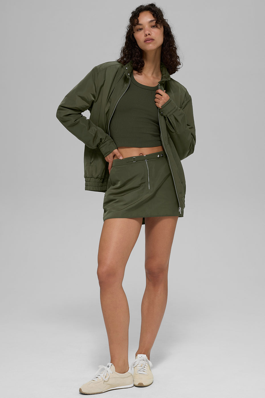 Work It Mini Skirt - Green Olive
