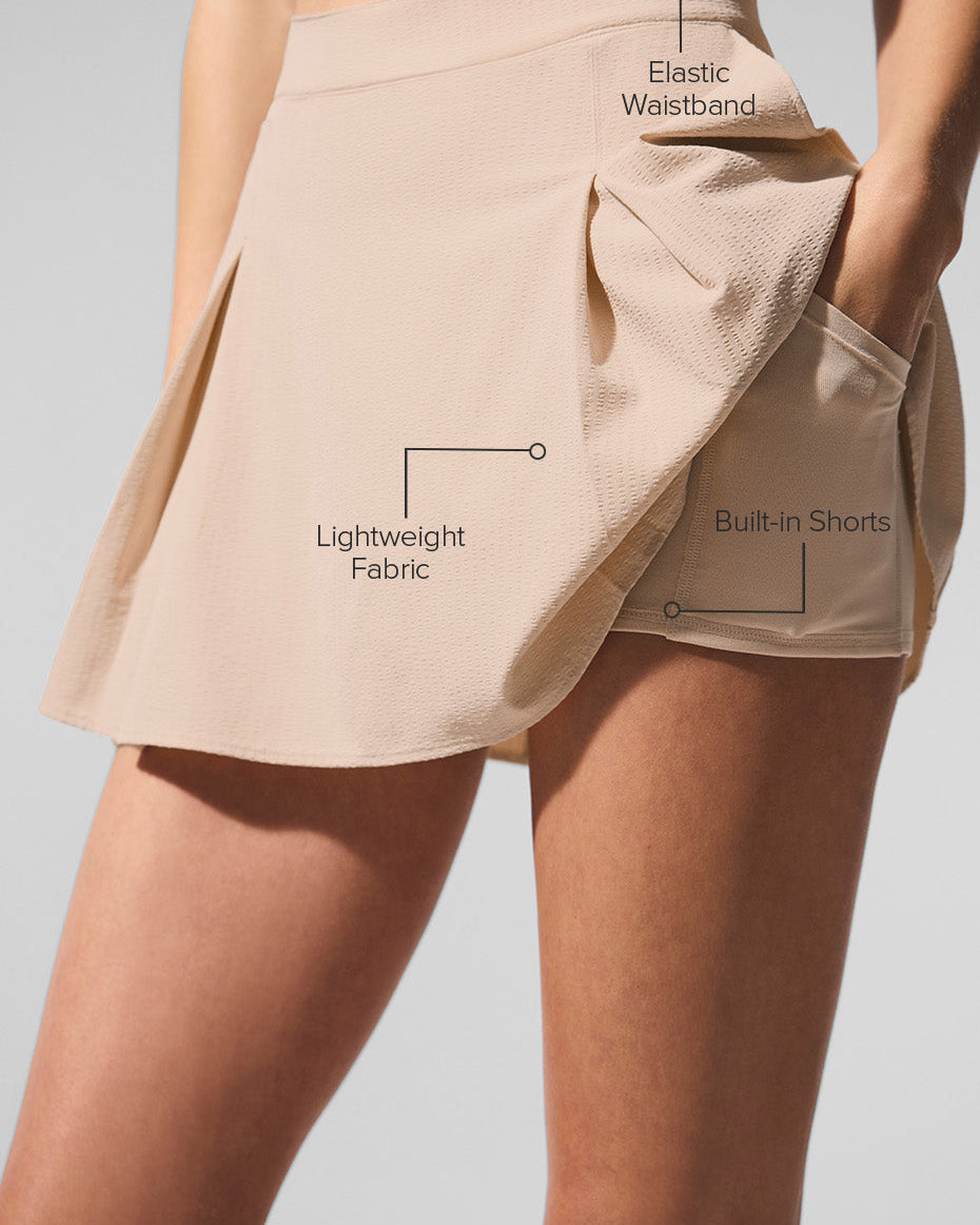 Dreamscape Tennis Skirt - Macadamia