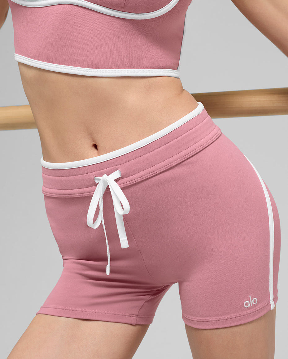 4" Airbrush High-Waist Race Pace Short - Pink Wild Rose/White