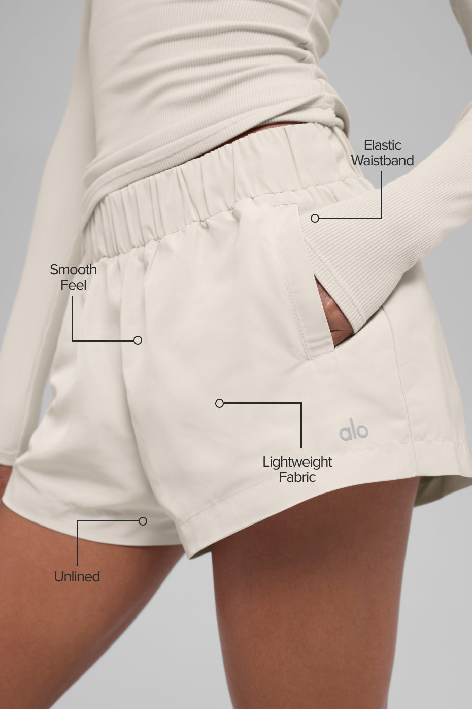 High-Waist Socialite Short - Bone