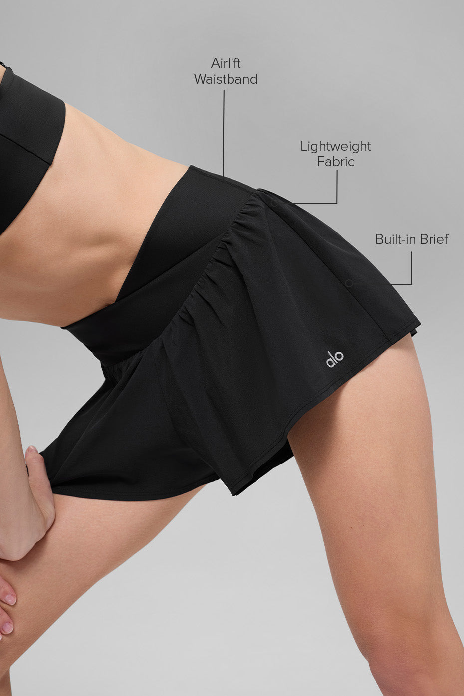 V-Cute Running Short - Black