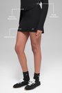 Denim Knit High-Waist Skirt - Black/Anthracite