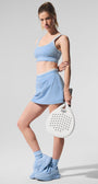 Airbrush Better Together Tennis Skirt - Seashell Blue/White