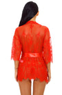 Eyelash Lace and Mesh Robe