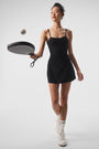 Alosoft Courtside Tennis Dress - Black