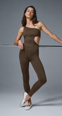 Airlift 7/8 Decadent Bodysuit - Espresso