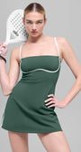 Airbrush Streamlined Dress - Clover Green/White