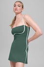 Airbrush Streamlined Dress - Clover Green/White