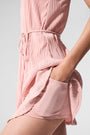 Micro Plisse Game On Tennis Dress - Pink Quartz