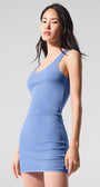 Ribbed Mesh Secret Dress - Crystal Clear Blue