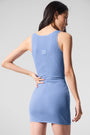 Ribbed Mesh Secret Dress - Crystal Clear Blue