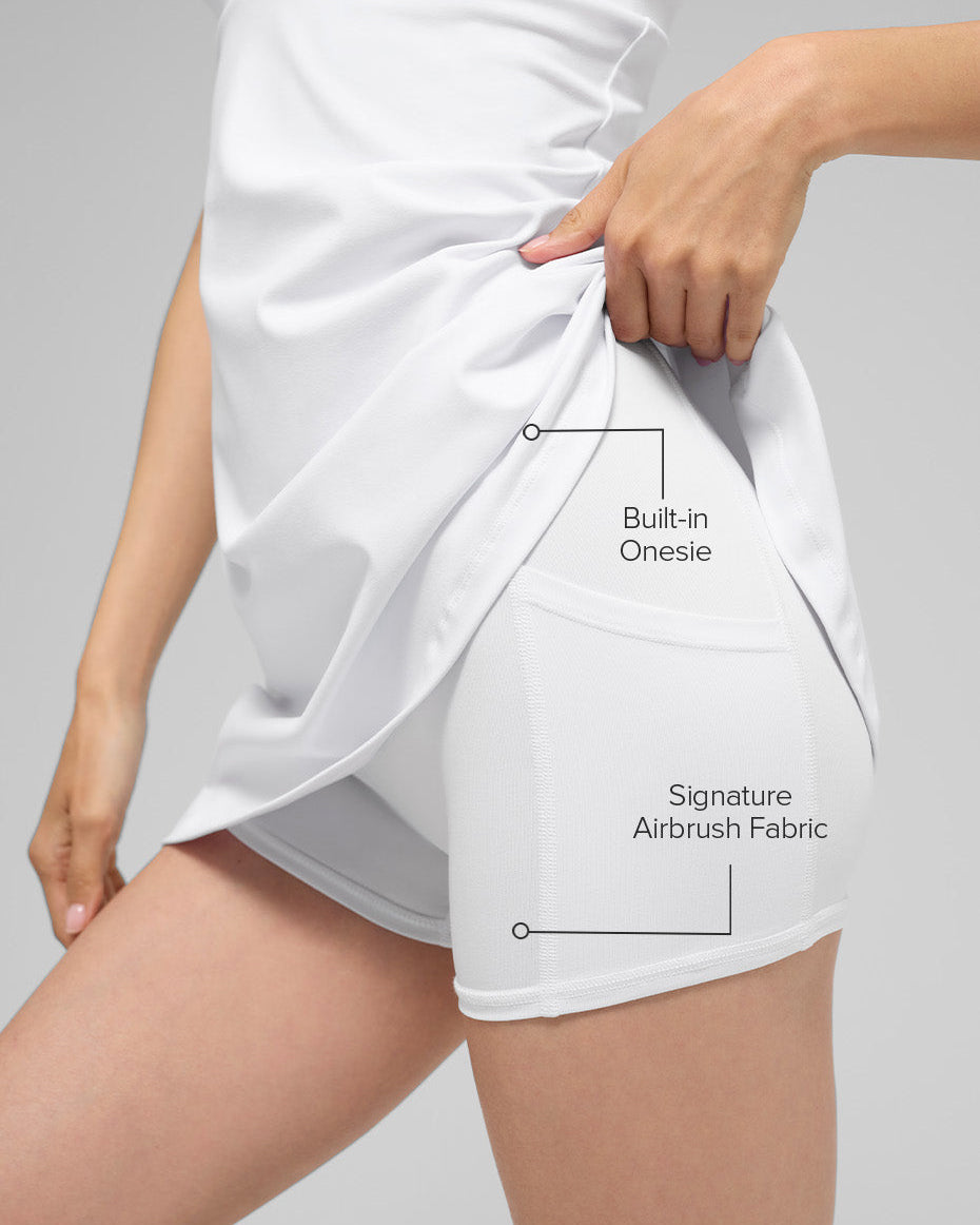 Airbrush Splendor Dress - White