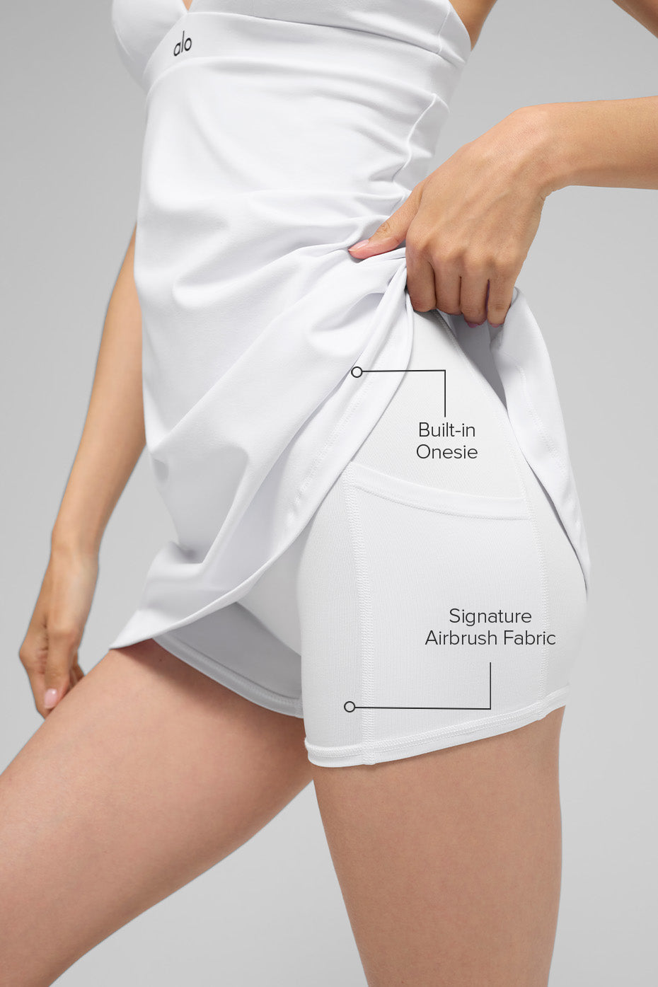 Airbrush Splendor Dress - White