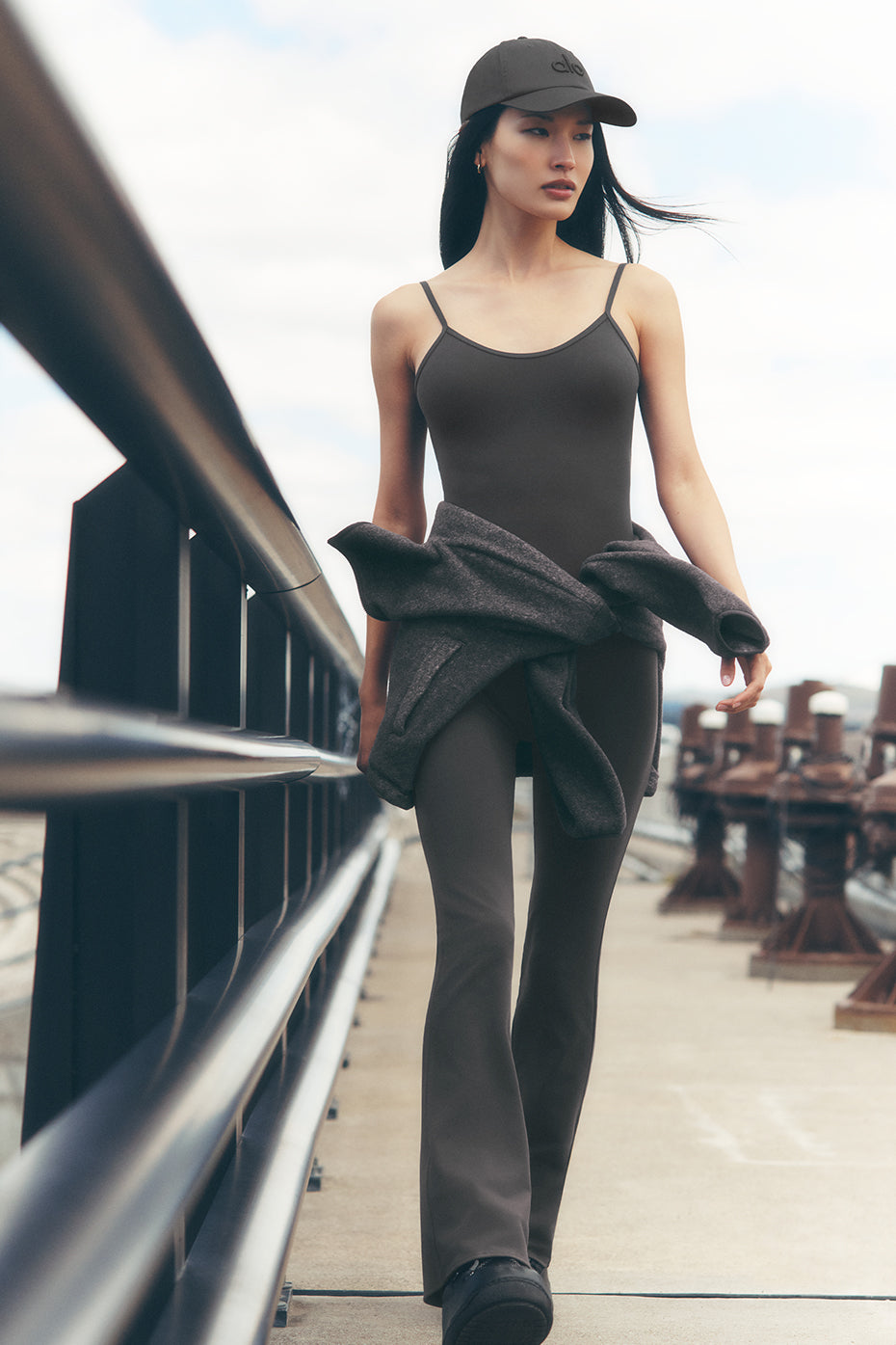 Airbrush Bootcut One And Done Onesie - Anthracite