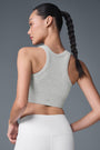Seamless Delight High Neck Bra - Athletic Heather Grey