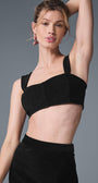 Micro Corduroy Winter Break Bra - Black