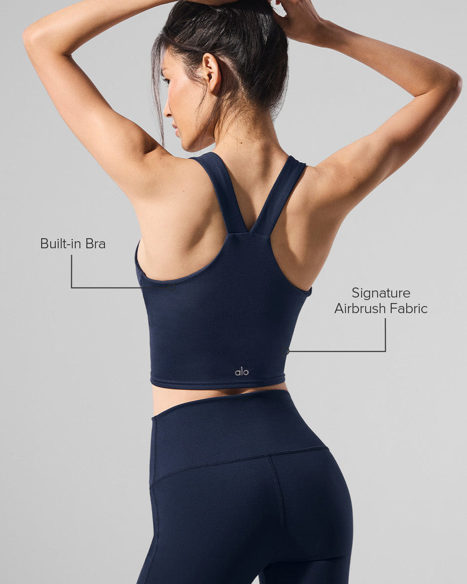 Airbrush Real Bra Tank - Navy