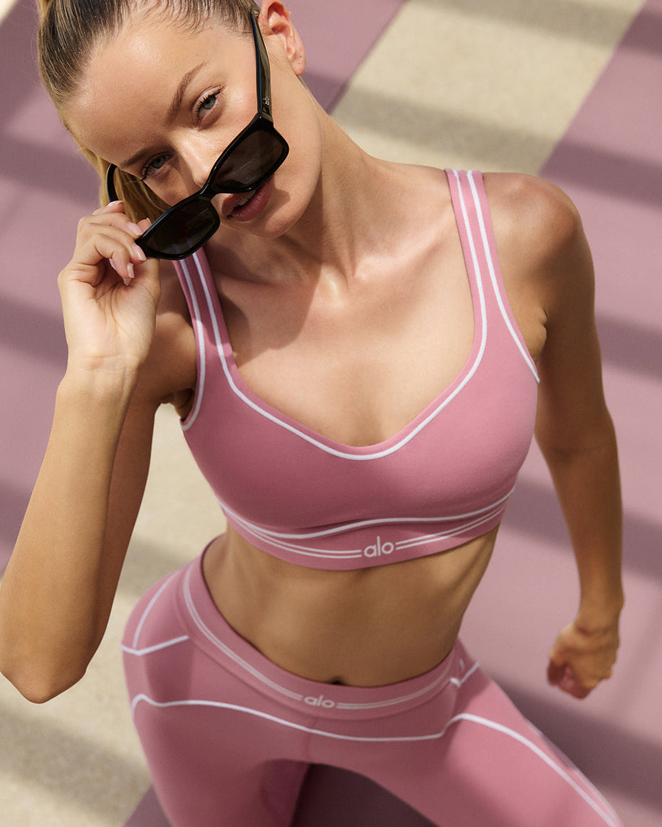 Airbrush Heart Throb Bra - Pink Wild Rose/White