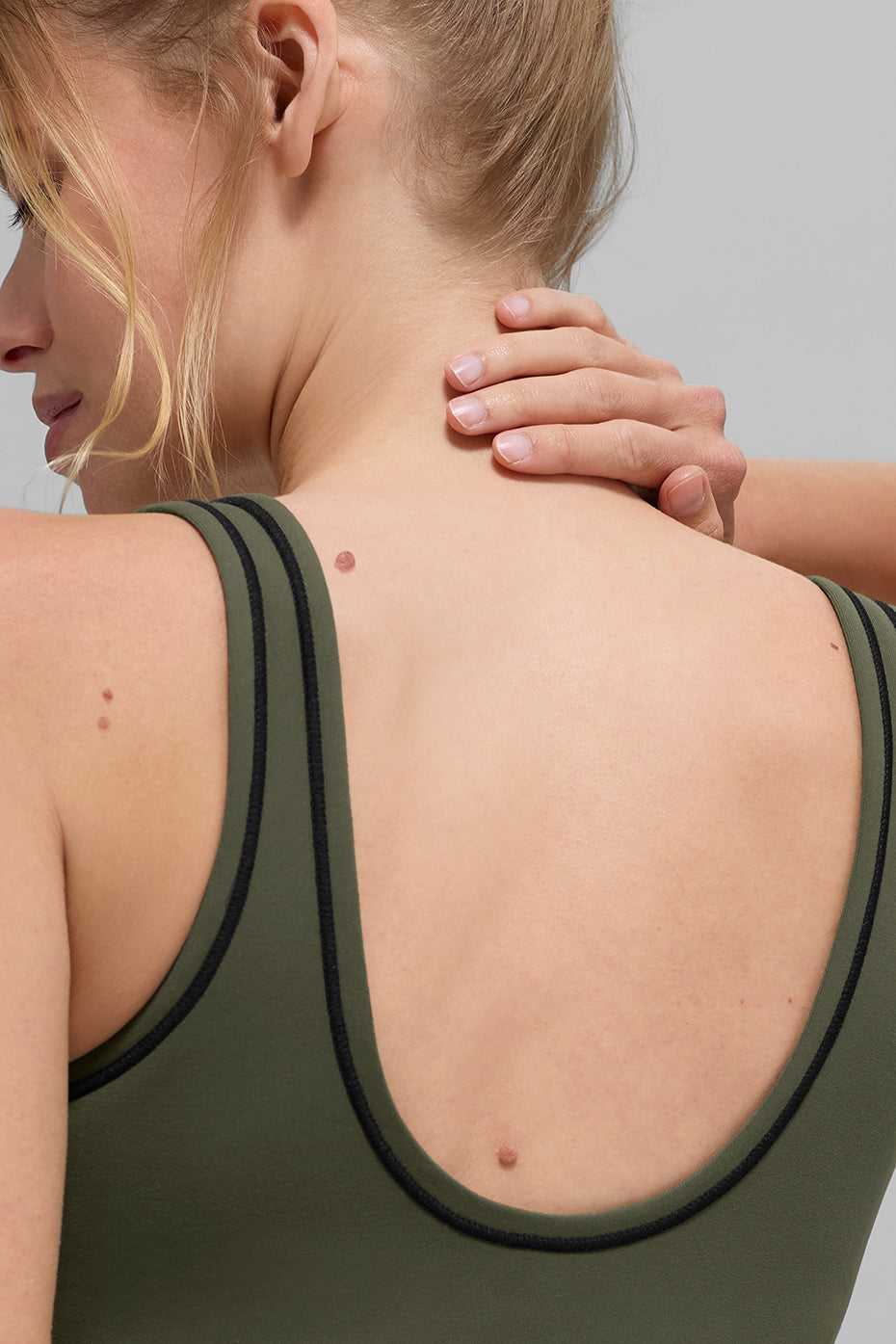 Airbrush Heart Throb Bra - Green Olive/Black