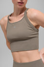 Seamless Ribbed Favorite Bra Tank - Light Cocoa