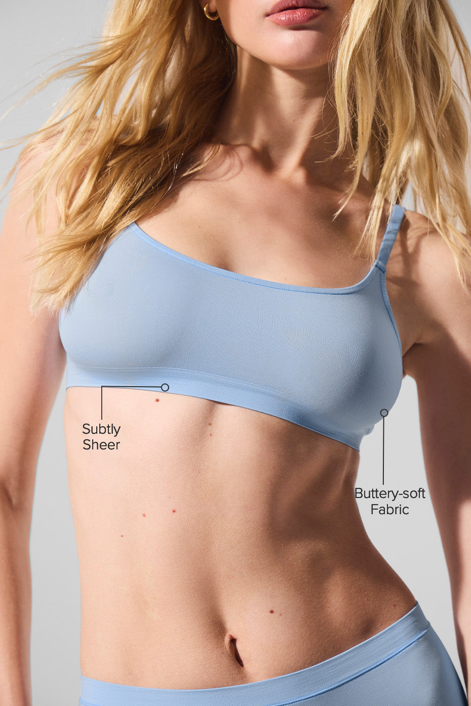 Sheer Glow Bra - Seashell Blue