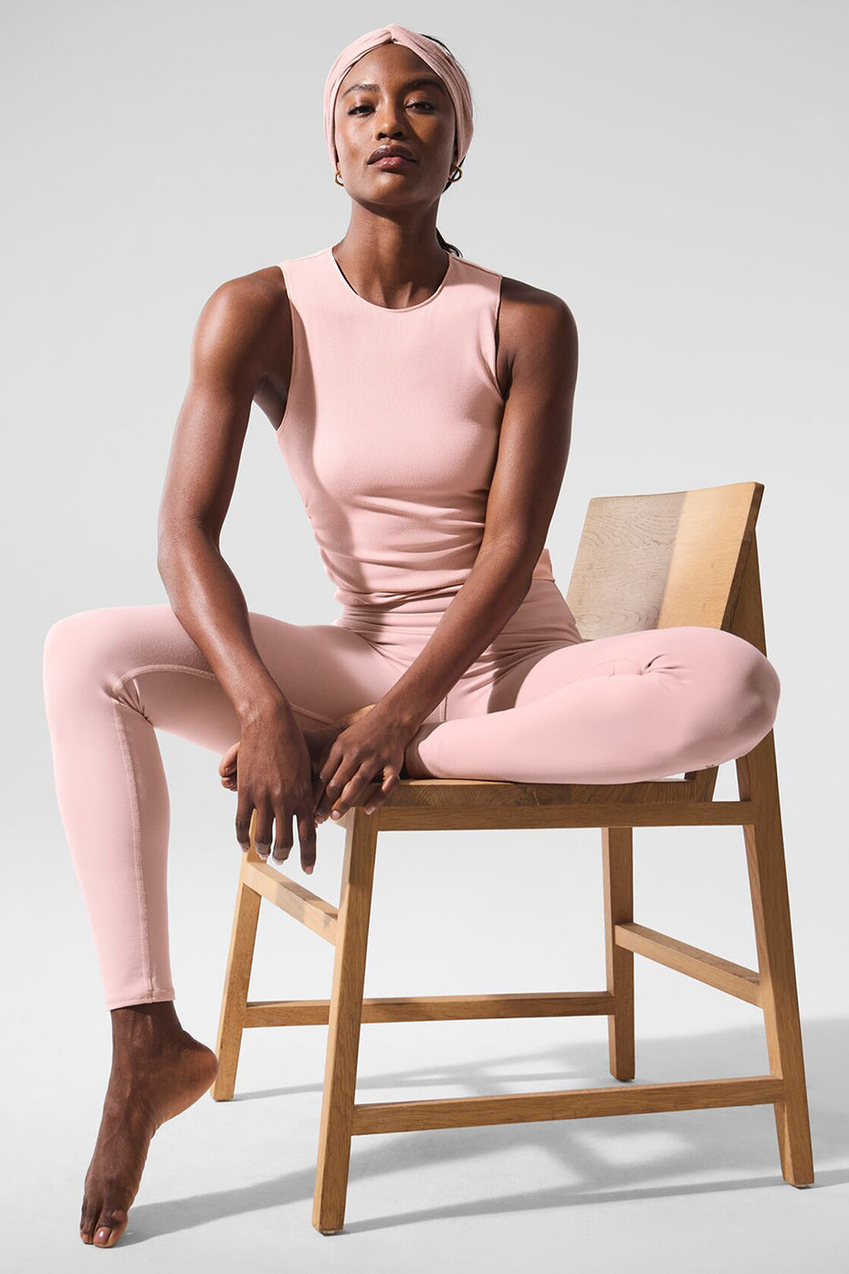 Ribbed En Pointe Tank - Pink Quartz