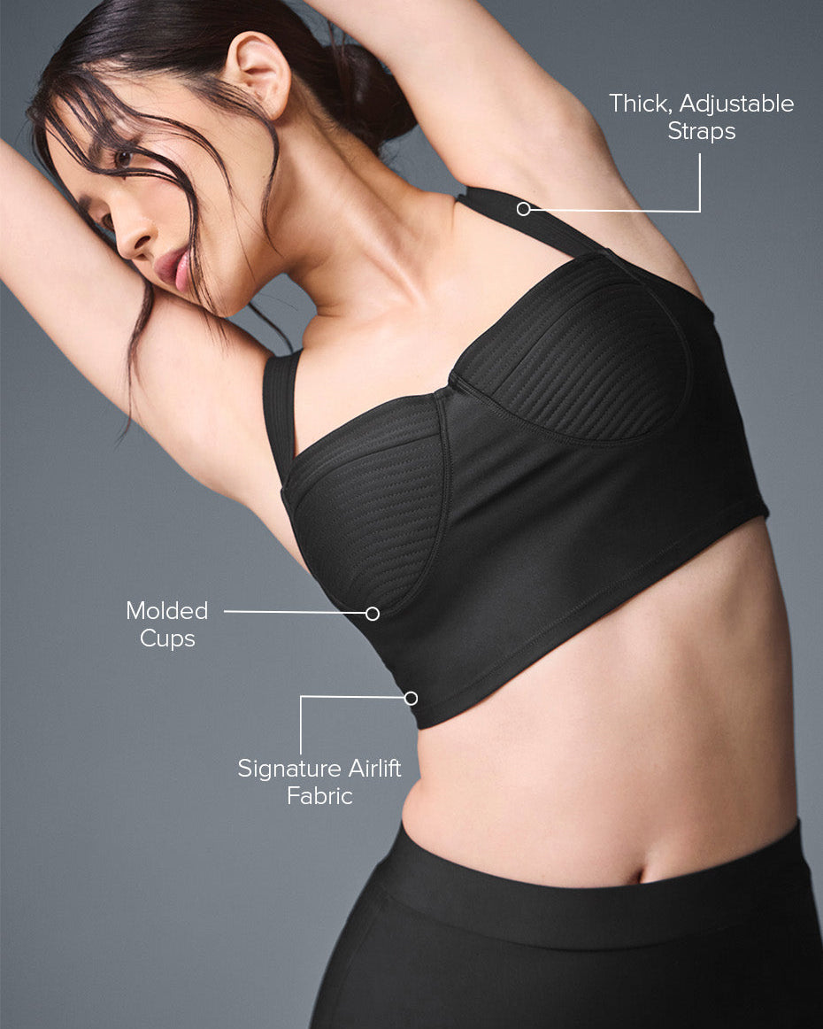 Airlift Turn It Up Bra Tank - Black